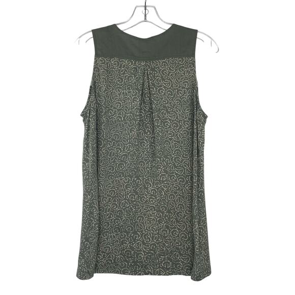 Anthropologie Tiny green bohemian sleeveless blouse women's size Medium - Picture 4 of 11